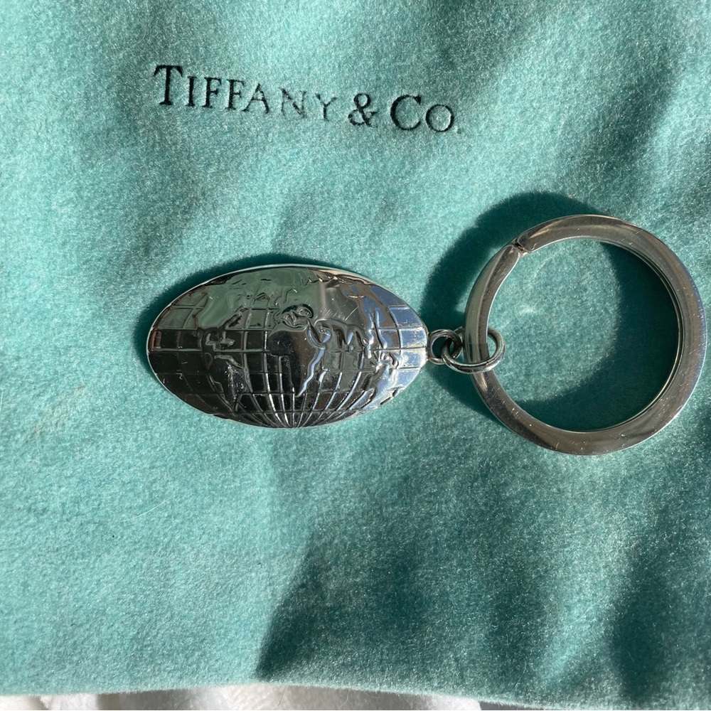 Tiffany & Co. Sterling Silver World Keychain